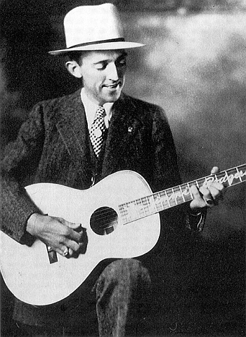 Jimmie Rodgers and his guitar